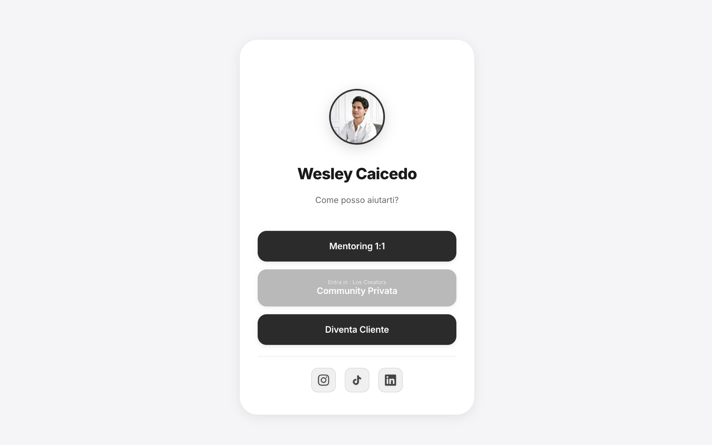 Landing page de captación integrada al sistema